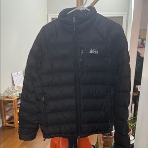 REI Black Puffy Down Jacket